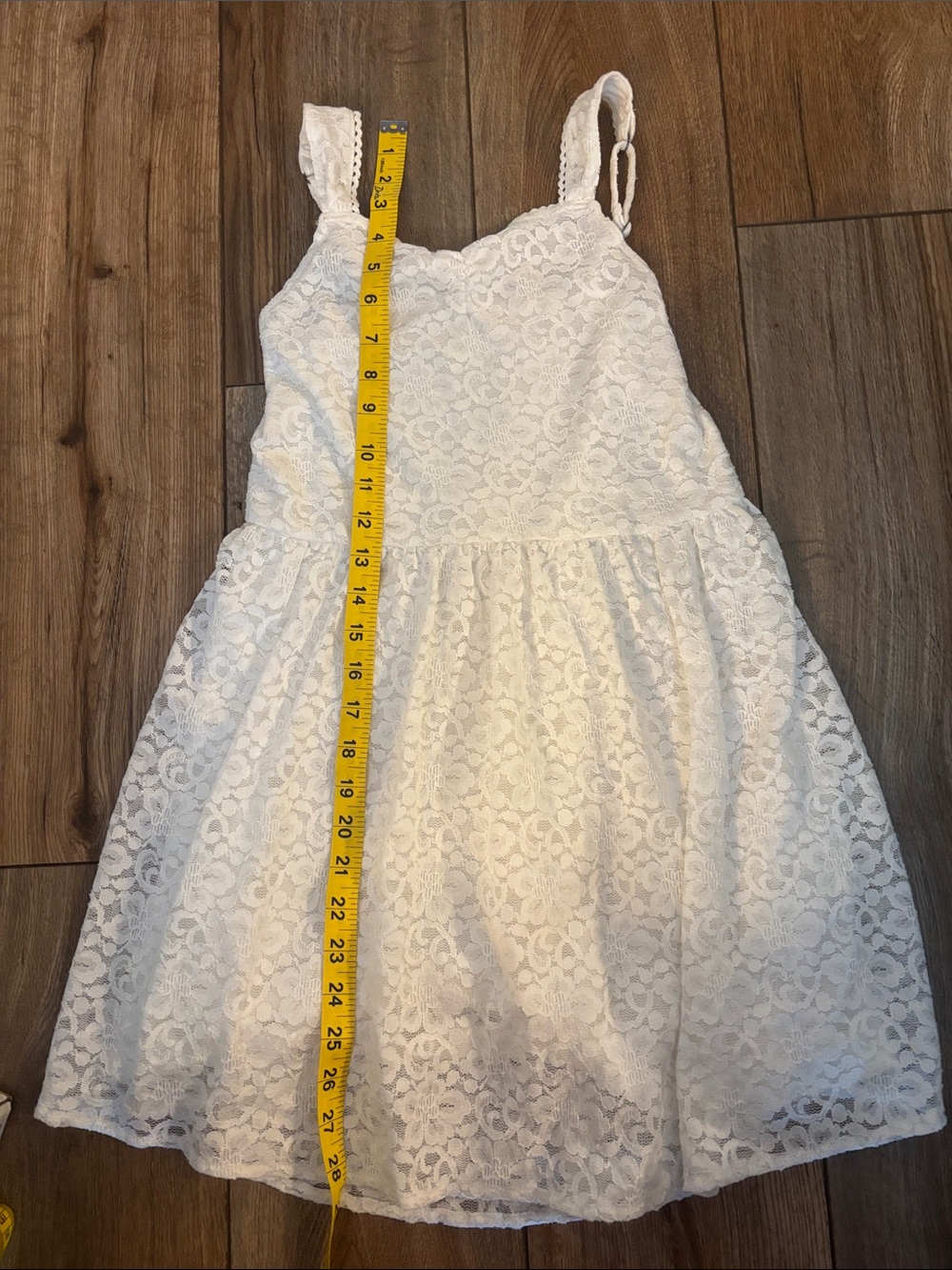 abercrombie kids Girls White Lace Skater Dress Sleeveless